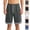 Dark Gray, variant on HAJWOH Men's Basketball Shorts Elastic Waist with Drawstring Breathable Athletic Gym Running Casual Sports Shorts
