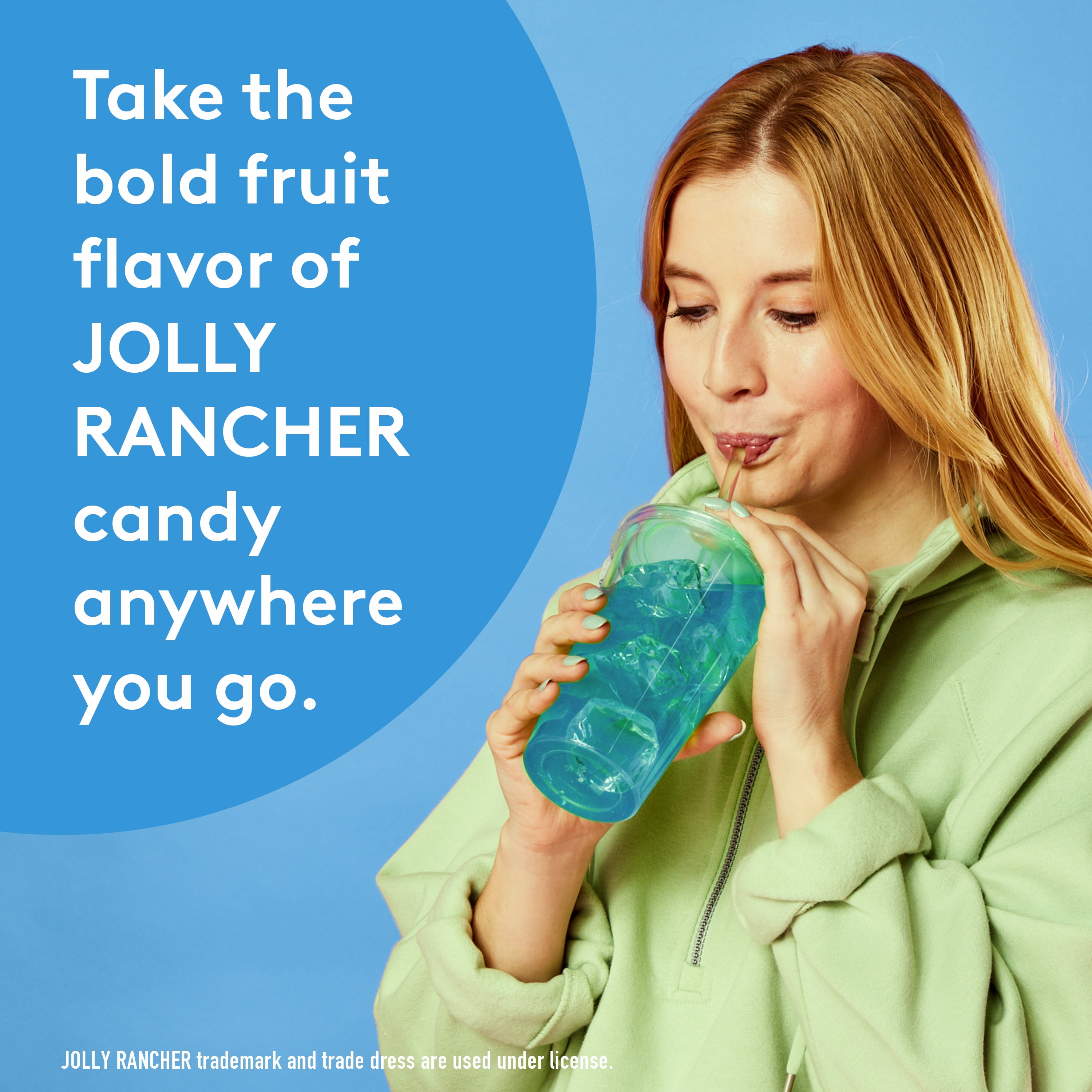 (3 pack) Jolly Rancher Sugar Free Blue Raspberry Powdered Drink Mix, 0.82 oz, 8 Count Gallon Pitcher Packets