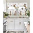 thumbnail image 4 of Daisy Flower Swag Curtains for Living Room/Bedroom Windows, Country Rabbit Floral Wildflower Butterfly Kitchen Curtains and Valances Set 36 Inch Length, Light Filtering Swags Valance Curtain Panels, 4 of 5