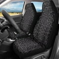 thumbnail image 2 of Yuyamidu Black Leopard Print Auto Seat Covers Front Seats Only 2 PCS for Women Men Fashion Car Front Seat Covers Universal Car Interior Accessories Decoration, 2 of 7