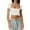 White, variant on UJNDER Womens Square Neck Open Umbilical Top Short Sleeve Slim Fit Short T Shirt Crop Tops for Women Hot Pink S