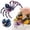 E, variant on 3D Printed Spider Toy, Elastic Springy Prank Prop for Halloween Party, Novelty Jumping Scare Gadget for Adults Fun