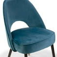 thumbnail image 4 of Set of 2 Alora Retro Modern Caramel Brown Arm Chair with Black Steel Legs, 4 of 9