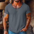 thumbnail image 2 of M Y M Camisa sin Mangas Color Sólido Clásico Ropa Deportiva Casual para Cualquier Temporada Camisas de Lino de los Hombres, 2 of 7