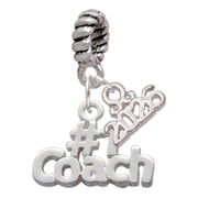 Delight Jewelry Silver Plated #1 Coach - Rope Charm Bead Dangle with Mini 2026