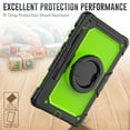 thumbnail image 4 of For Samsung Galaxy Tab S8+ Plus/S7 FE/S7+ Plus Case 12.4 inch, 360 Rotating Shockproof Cover with Stand, Handle, Shoulder Strap (SM-X800/T730/T970), Lime Panel, 4 of 7