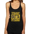 thumbnail image 1 of Straight Outta Pittsburgh Pit Fan | Fantasy Football | Womens Sports Premium Tri-Blend Racerback Tank Top, Vintage Black, Small, 1 of 4