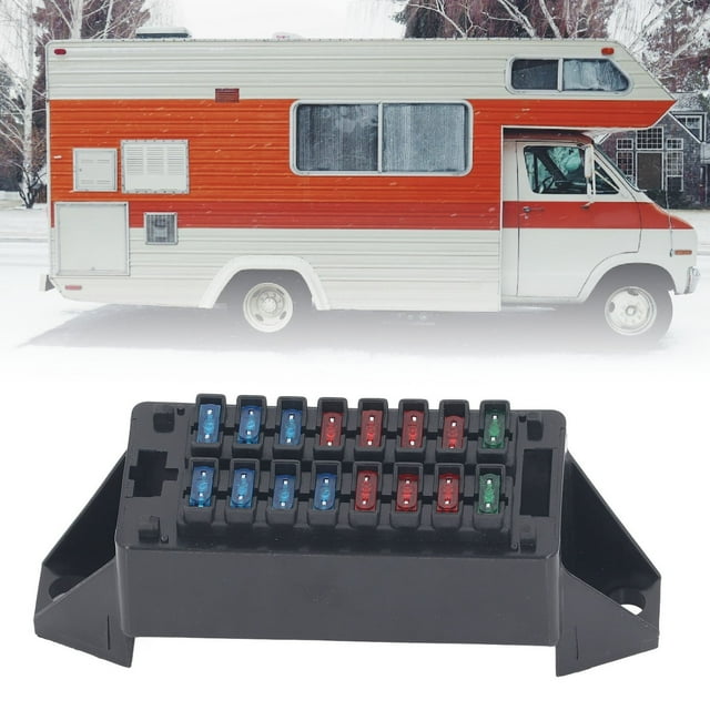 Caja De Fusibles, Juego De Fusibles De Mini Cuchilla ABS De 16 Vías Para Barco