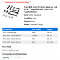 thumbnail image 2 of Front Ball Joints Tie Rods Sway Bar Link Kit 8 - Compatible with 1996 - 2002 Toyota 4Runner - Autopart Premium, 2 of 2