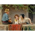thumbnail image 3 of Eugen von Blaas 18x15 Black Modern Framed Museum Art Print Titled - The Mandolinist, 3 of 5