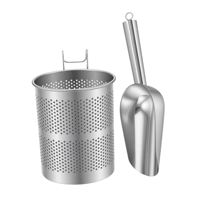 Cuchara para hielo acero inoxidable, cuchara metal, soporte ligero y portátil para cubos hielo, para alimentos para bar, cocina, fiesta y