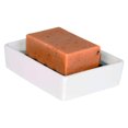 thumbnail image 1 of Stainless Steel Ceramic Soap Holder Dual-layer Soap Dish Draining Soap Box for Bathroom Kitchen, 1 of 9