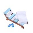 thumbnail image 3 of Mini casa de muñecas, sillón reclinable de madera para playa de verano, modelo de accesorios para fotografía de sauna en miniatura, 3 of 5