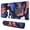 Pink Blue White, variant on Pink and Black in Block-shaped Camouflage desk Mouse Padwaterproof,rubber+multispandexno Slip the Camouflage SeriesmousematDesk Pad for Office Home Game 31.5x15.7inches