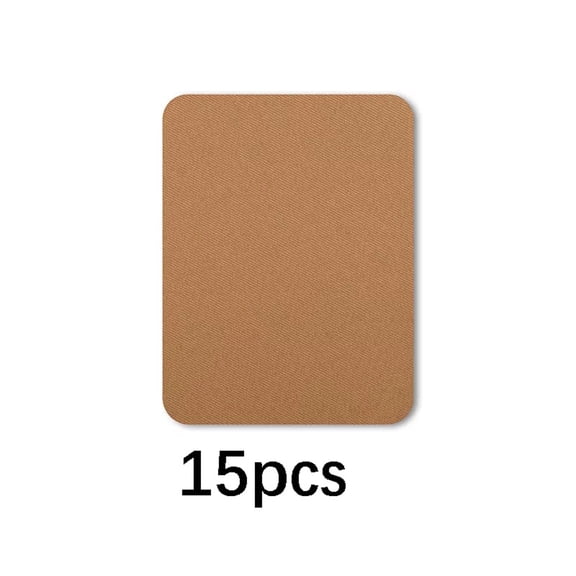 TUWAFE 15Pcs Fabric Iron-On Patches 5X4 Inch 100% Cotton Repair Patches Kit for Clothes for Jeans Tan