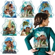 10 PCS Moana Drawstring bag Gift Bags for boys girls Holiday Gift Bags Moana Bags for Christmas Party Favors