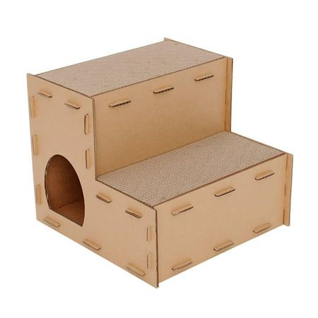 2 in 1 Cat Corrugated Scratcher Lounge Toy Claws Care Prevents Furniture Damage