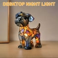 thumbnail image 3 of HzyK 2025 New 3D Stained Glass Schnauzer Lamp, Dog Series Art Night Light with Warm Ambient Glow for Pets Lovers, 3 of 8