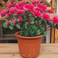 thumbnail image 5 of Ramo de Azalea Artificial | Decoración realista de vegetación sintética | Flores de plástico rojas realistas | Acento decorativo para el hogar y la oficina | Planta de simulación de 35 cm | 1 pieza:, 5 of 5