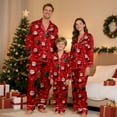 thumbnail image 2 of Family Christmas Pajamas Matching Sets Silk Casual Matching Set for Family, 2 of 8