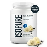 Isopure Zero Carb 100% Whey Protein Isolate Vanilla Protein Powder, 25g, 15 Servings
