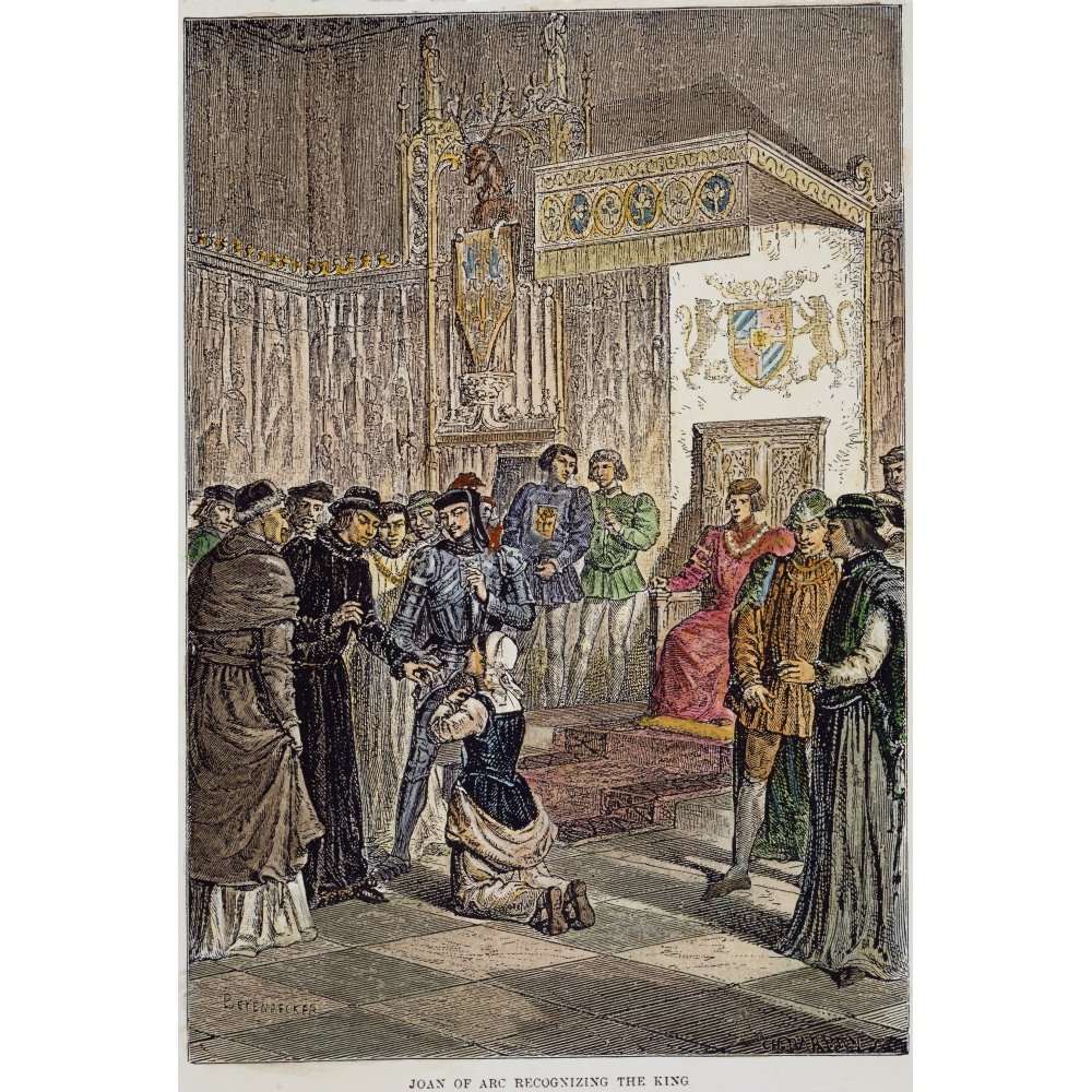 Joan Of Arc & Dauphin 1429 Njoan Of Arc (1412-1431) Recognizes The