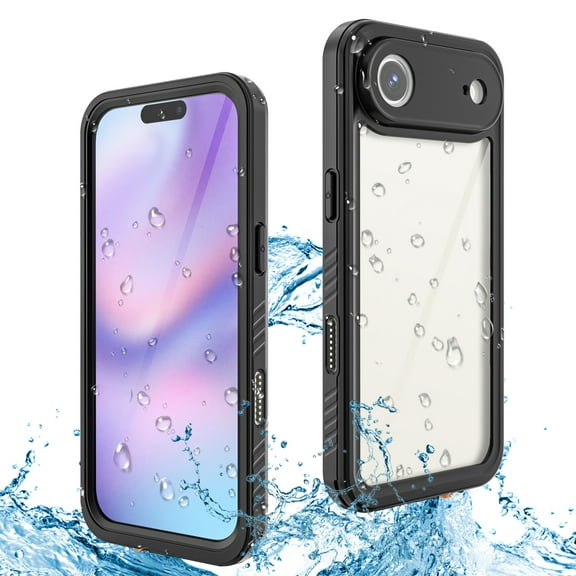 ELEHOLD Waterproof Rugged Case for iPhone 17 Air ,Built-in Screen Protector 360° Full-Body Protection Shockproof Dustproof IP68 Underwater Anti-Scratch Durable Case for iPhone 17 Air ,Black