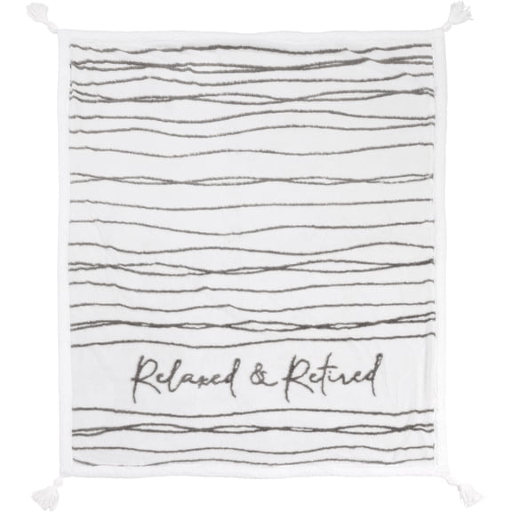 Relaxed Retired 50 x 60 Inspirational Plush Blanket