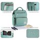 thumbnail image 2 of Bolsa de pañales Bolsa de Pañales Mochila multifunción impermeable Bolsas de pañales de gran capacidad para el cuidado del bebé Viajes Con amplia abierta Correa de cochecito Azul Insular Bolsa de pañales, 2 of 7