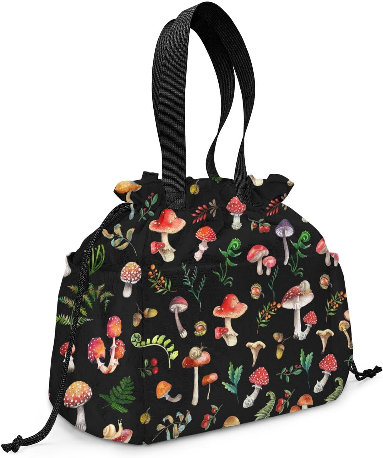 Lunch Bag for Women Insulated Womens Drawstring Lunch Bag for Work, Stain-Resistant Large Lunch Box for Women with Containers, Cinch Closure Cromwell Bag Black Man Reusable Lunch Bag Office