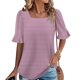 thumbnail image 2 of Blusas de Manga Corta para las Mujeres, Moda Verano Impreso, Blusas de Cuello Redondo, Chaqueta de Manga Corta para las Mujeres, 2 of 7