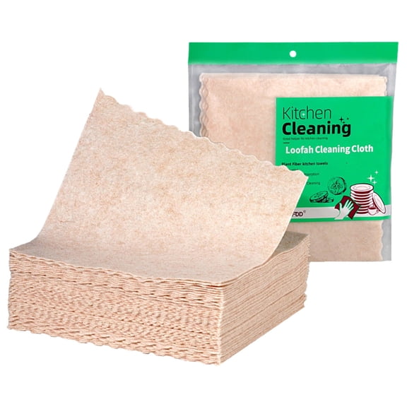 chaungfeng 10 Pcs-Reusable Loofah Cleaning Cloth, Microfiber Towel, Dishcloth, Degreasing rag, Water-absorbent Towel, Lint Free Scratch Free Dish Rags, for Kitchen, Home, Table(9.8*9.8in)