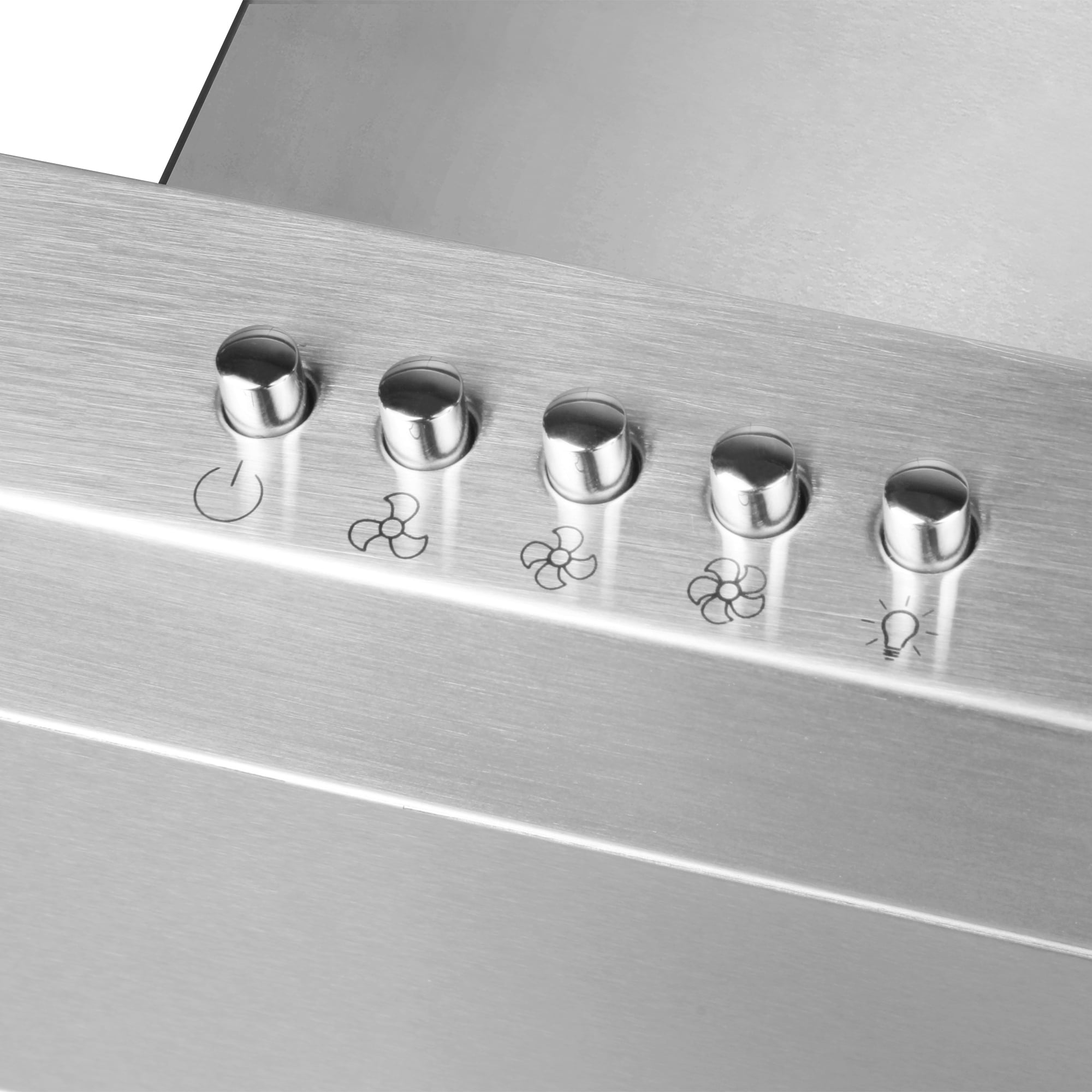RCA 30 in. Sterling Collection 400 CFM Ducted T-Shape Wall Mount Range Hood, Push Buttons, LEDs, Stainless Steel