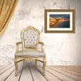 thumbnail image 3 of Bibikow, Walter 14x11 Gold Ornate Wood Framed with Double Matting Museum Art Print Titled - Canary Islands-Fuerteventura Island-Morro Jable-high angle view of Playa de la Cebada beach-sunset, 3 of 4