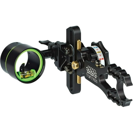 HHA Sports Tetra 5519 1 Pin Bow Sight with Scope .019 Pin Diameter Right Hand Black