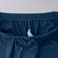 thumbnail image 6 of Jinhomg Cotton Linen Shorts for Men Casual Summer Drawstring Shorts Loose Lightweight Breathable Vacation Beach Shorts with Pockets Dark Blue,S, 6 of 7