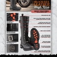 thumbnail image 2 of Milwaukee Leather Women's Black 14-inch Lace-Up High-Rise Leather Biker Rider Boots with Calf Buckle MBL9355 5.5, 2 of 10
