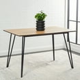 thumbnail image 2 of SAFAVIEH Lexzandra Scandinavian Dining Table, Natural/Black (47.2 in. W x 31.5 in. D x 29.9 in. H), 2 of 10