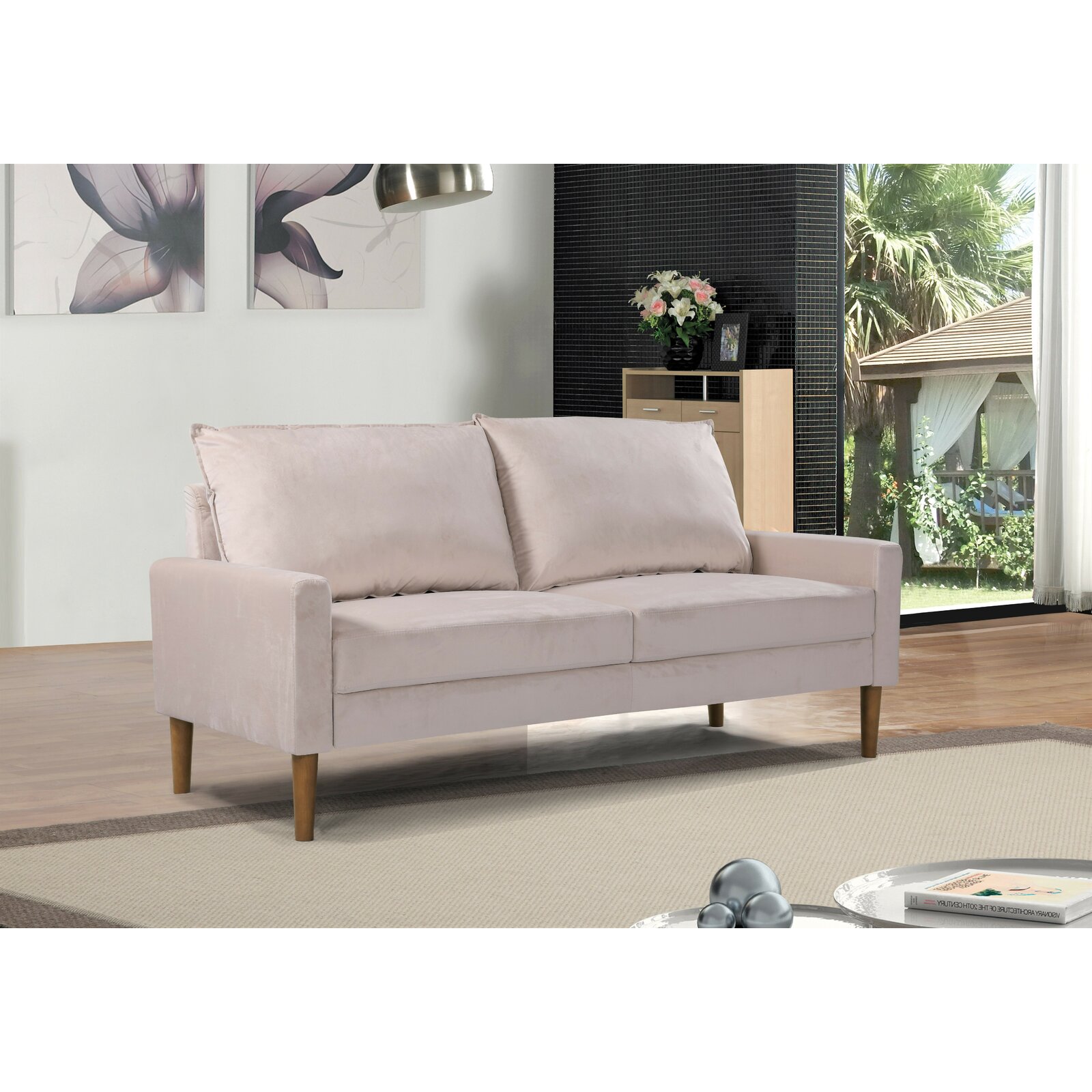 Petit 70 Velvet Rolled Arm Chesterfield Sofa Seats 3 Weight Capacity