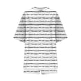 thumbnail image 5 of BRGZLK Summer Sets for Women Trendy Striped Round Neck Short Sleeve Oversized T Shirts and Slim Shorts Soft Comfy Sets Tracksuit Outfits White L, 5 of 6