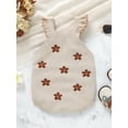 thumbnail image 5 of JYYYBF Baby Girls Autumn Winter Romper Sleeveless Button Floral Jacquard Sweater Cami Rompers Overalls, 5 of 7