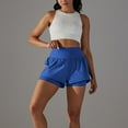 thumbnail image 5 of uublik Running Shorts Women with Pockets Super Soft Yoga Yoga Shorts Blue, 5 of 5
