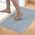 thumbnail image 2 of Unique Bargains Washable Cotton Bath Rugs Quick Dry Floor Carpet Shower Mat Gray, 2 of 7