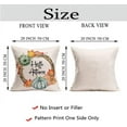 thumbnail image 5 of Autumn Pumpkin Patch Throw Pillow Covers 20x20 Inch Set of 4 Outdoor Fall Decorative Pillow Cases Cotton Linen&nbsp;Autumn Blessing Wood Wreath Cushion Cover Home Decor Bed Couch (P-Patch 4PCS), 5 of 6
