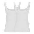 thumbnail image 3 of Kovlvoll 2pc Plus Size Tank Tops for Women Slim Fitting Low Neck Sleeveless Ribbed Knit Top Basic Camisole T-Shirts, 3 of 4