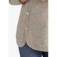 thumbnail image 3 of Ellos Plus Size Stretch Scoop Neck Curved Hem With Buttons Pullover Sweater, 3 of 4