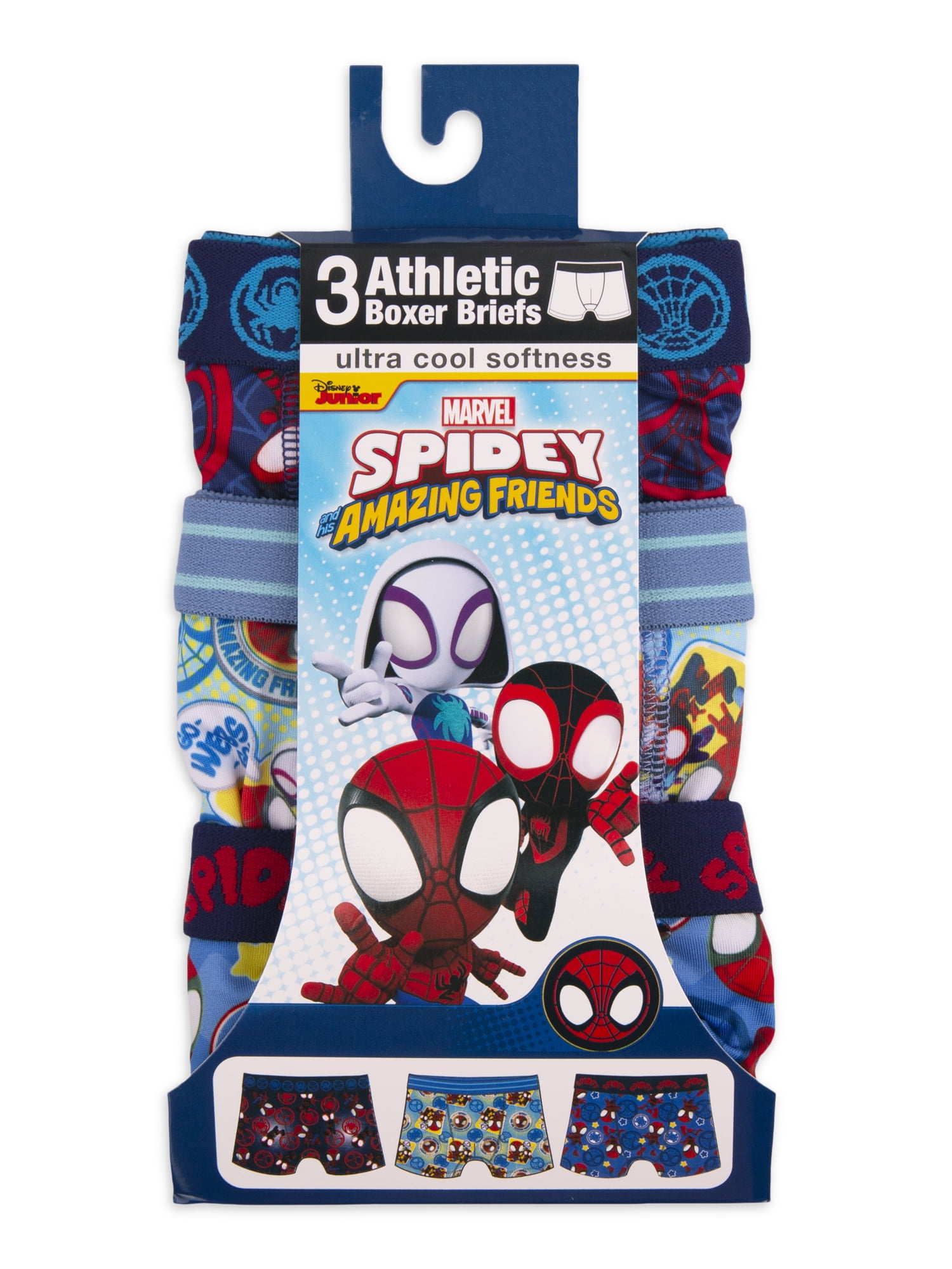 NIP Hanes Marvel Spiderman Boy's Briefs, 3 Pack, Size 2T/3T on