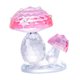 thumbnail image 2 of Estatua de hongo de cristal de imitación con diamantes de imitación de la mesa de escultura transparente decoración del hogar para la mesa de café de Rosa, 2 of 8