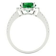thumbnail image 4 of 1.8 ct Round Cut Simulated Emerald Halo Engagement Ring for Women in 18K White Gold, 4 of 5