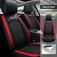thumbnail image 7 of Tuqiang Leather front car seat covers. for Acura for TSX 2004-2014 2 Seats Compatible Airbag Waterproof Premium Leather Front Seat Protectors Black and Red, 7 of 7